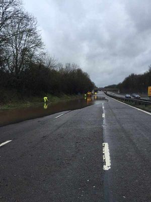 Crews work to clear the road, picture: Central Motorway Police Group