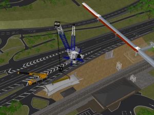 Supporting image for story: Video shows how first section of Telford's new footbridge will be lifted into place 