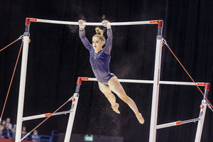 Alice Kinsella at the 2018 Gymnastics World Cup, held at Arena Birmingham. Pic: Chris Bowley