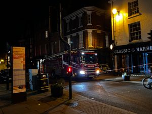 Windsor Place was still cordoned off from the Castle Street side by emergency services this morning