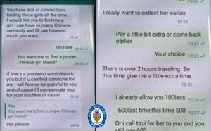 Text messages revealed how he would haggle with customers on prices.