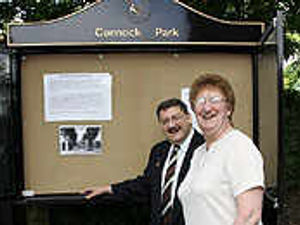 Supporting image for story: Info cabinet set up at park