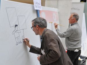 Supporting image for story: Shrewsbury Cartoon Festival heads indoors to escape Storm Hannah 