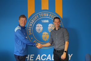 Academy boss David Longwell with Sports Village manager Rhys Collins