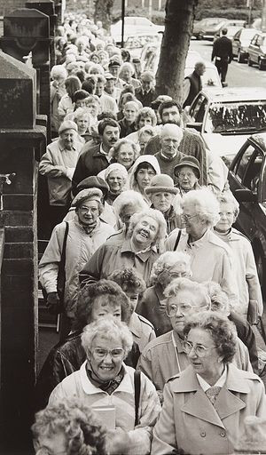 September 12, 1992, Wolverhampton College of Adult Education: 'Hundreds of budding students flock to the adult education college in Wolverhampton today to enrol for courses this autumn. The queue started forming at 5.30am and by the morning rush-hour a line of people snaked all around the town centre building in Old Hall Street. It was the first time the college has opened it doors on a Saturday.' 