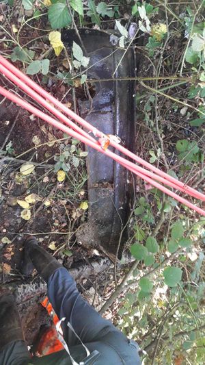 Car parts discovered blocking the sewer