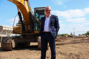 Richard Parker, Mayor of the West Midlands, at the site of the Yardley Brook development in Birmingham where 150 new social homes are being built. PIC: WMCA