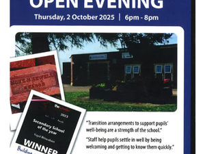 Supporting image for story: Invitation to open evening at Ysgol Rhiwabon