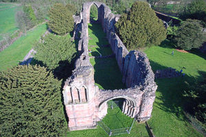 Supporting image for story: Drone captures new view of Lilleshall Abbey ruins - photo gallery