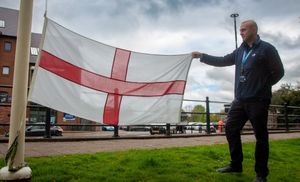 Shropshire Council has raised the Union Jack flag at its headquarters to mark St George\'s Day on April 23. However, this year the Church of England has moved the date to April 28. Picture: Shropshire Council