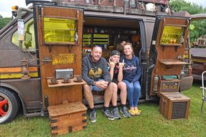 Lee Barlow, Kate Boittier and Ruben Clooney visited the event in their own Volkswagen