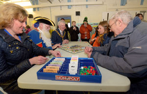 The first game of Monopoly at the Dana Prison