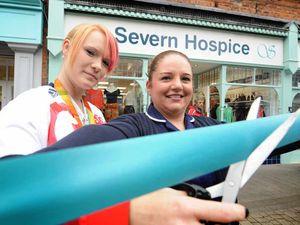Supporting image for story: Paralympic archery star opens new-look Severn Hospice shop