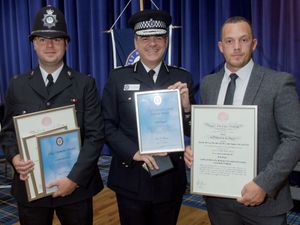 Supporting image for story: 'Baywatch' bobby and friend receive awards for saving woman and daughter from drowning 