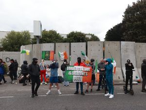 Supporting image for story: Gardai disperse protesters from site earmarked to house asylum seekers