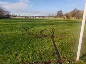 Supporting image for story: Newport football pitches used by children are scarred by tyre tracks