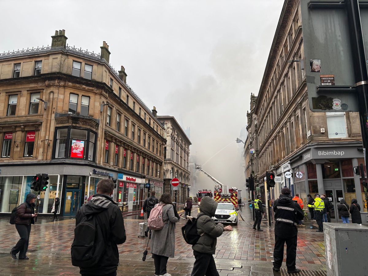Glasgow shocked as fire &lsquo;like the Blitz&rsquo; guts building next to Central station