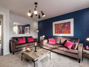 A typical living room on Barratt Homes' Staffordshire development