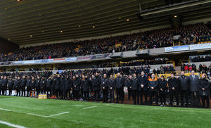 Staff and fans stand in tribute John Hendley (Picture © AMA/Sam Bagnall)