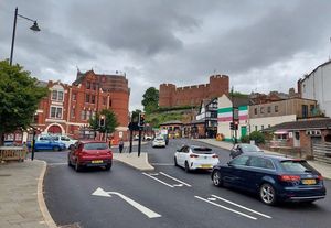 Congestion in the railway station area of Shrewsbury will "ease" when new software is installed on the traffic lights in the area, Shropshire Council said. Pic: Shropshire Council