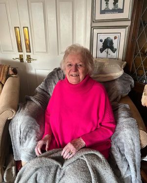 Maureen when she was unwell, still with a smile