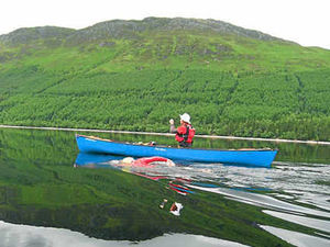 Supporting image for story: Alina is first person to swim Great Glen
