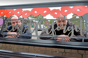 Left to right: Steve Elliman and Mark Coates with the bench