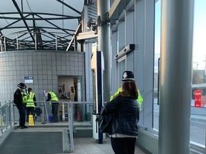 Supporting image for story: Police operation at Wolverhampton bus station reminds commuters about masks