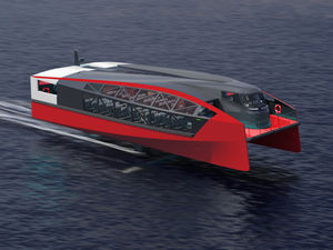 Supporting image for story: Ferry firm hails ‘new era’ of flying electric boats in UK
