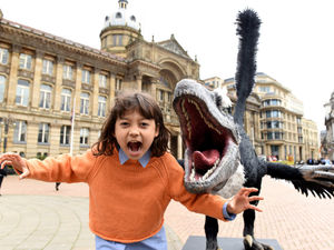 Supporting image for story: Feathered Dakotaraptor revealed to public in Birmingham - in photos