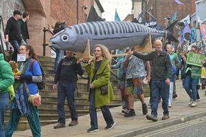 Shrewsbury river campaigners Up Sewage Creek hosting a family-friendly procession through the town on World Water Day