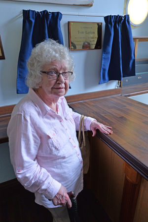 Tom's wife Emily said she was proud of her husband and proud of the plaque