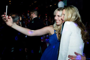 Kathryn Holloway with in-demand model Caprice