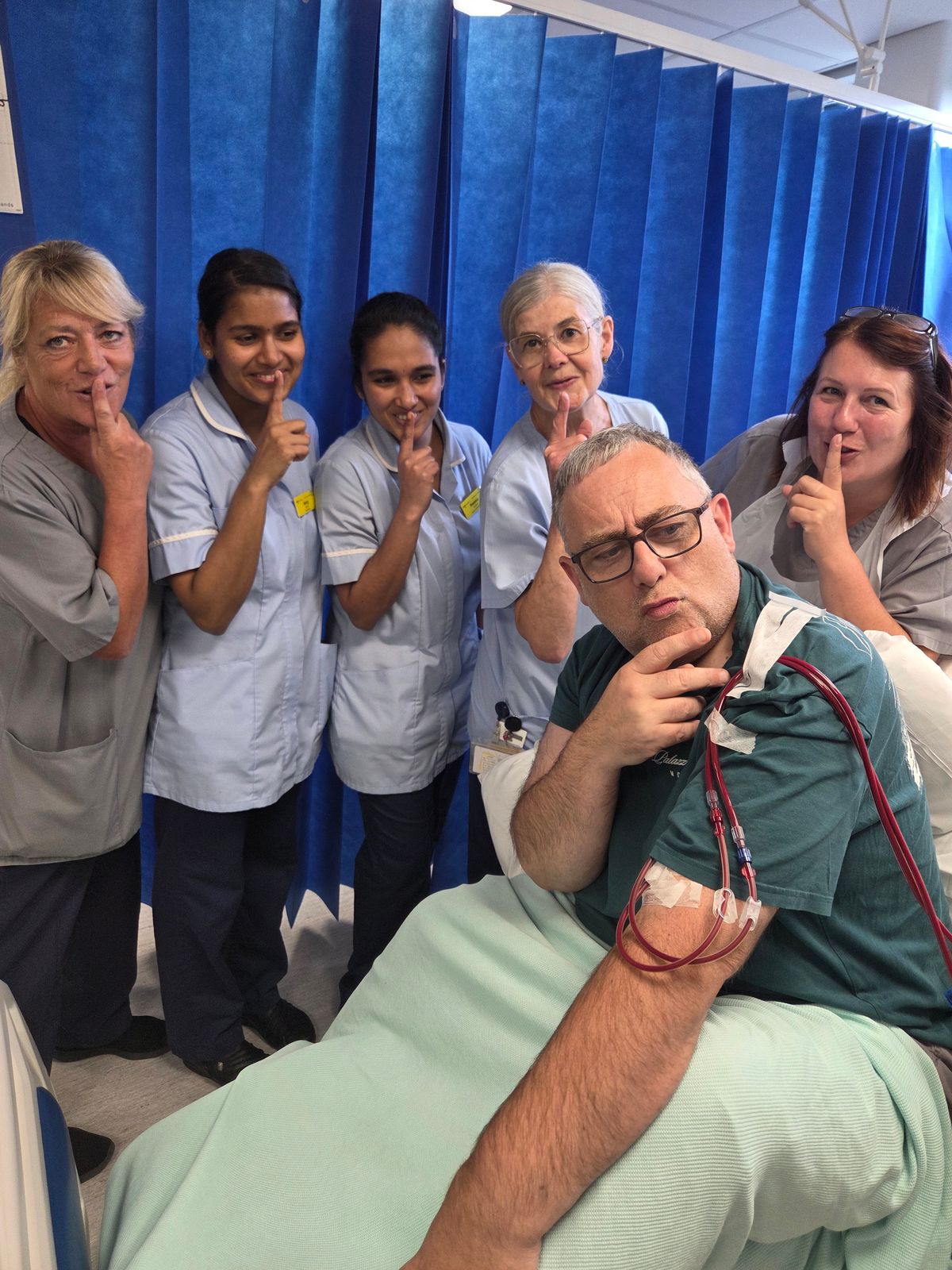 Chatty dialysis patient stays schtum to raise money for charity