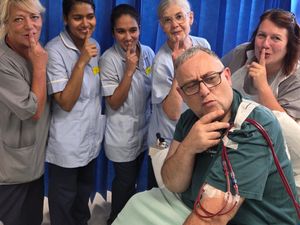 Supporting image for story: 'Chatty' dialysis patient stays schtum to raise money for charity