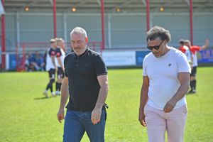 The Jane Webb Memorial Trophy took place on Sunday featuring Stourbridge Old Boys v West Midlands Legends.
It was the tenth year of the event which has raised nearly £100k for Mary Stevens Hospice.
Pictured are former Albion legends Bob Taylor and Don Goodman.