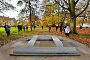 The ceremony was held on the 102nd anniversary of Wilfred Owen's death.