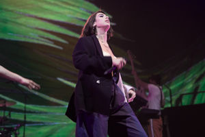 Dua Lipa at Birmingham's Genting Arena. Pic: Emma Turner