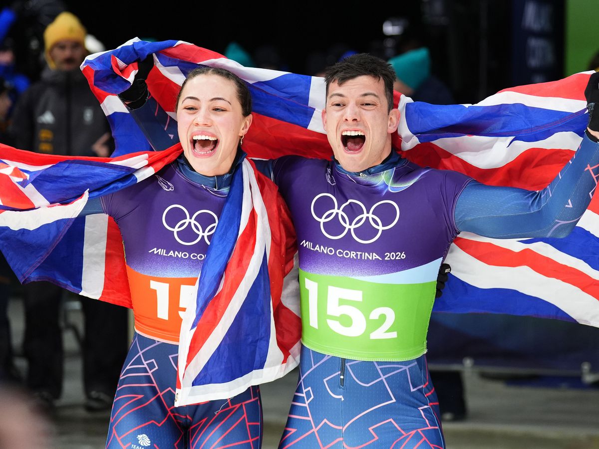 Matt Weston and Tabby Stoecker storm to history-making mixed team skeleton gold