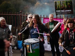 Supporting image for story: Climate change protesters 'sound the alarm' in Ironbridge  
