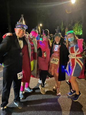 Runners dressed up for the New Year's Eve event.