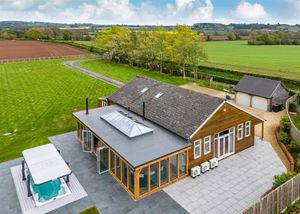 The former village hall was converted in 2018 into a luxurious five-bedroom home. Picture: Berriman Eaton/Rightmove.