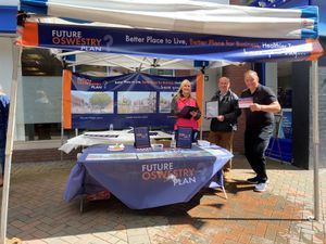 Adele Nightingale, Steve Charmley and Mark Jones canvassing opinion