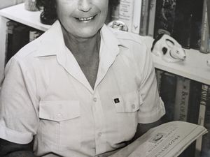 Valerie in her Ludlow writing room