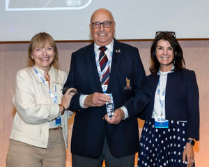 Left to right: Catherine Johnstone (Chief Executive - Royal Voluntary Service), Andy Emery, Dr Dawn Harper