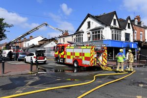 Scene of the fire off Anderson Road, Smethwick.
