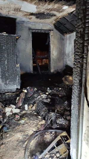 Damage caused after fire ripped through home