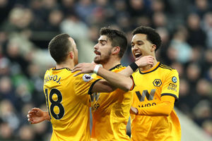 Diogo Jota celebrates (Photo by Ian MacNicol/Getty Images)