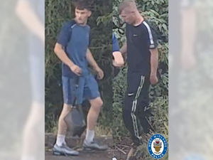 Supporting image for story: Have you seen these two men? Police issue photos of men wanted over attempted motorbike theft in Brierley Hill