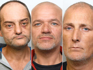 From left: Jeffery Earp, Keith Grogan, and Carl Barrett were all jailed for the attack on Mrs Rowlands